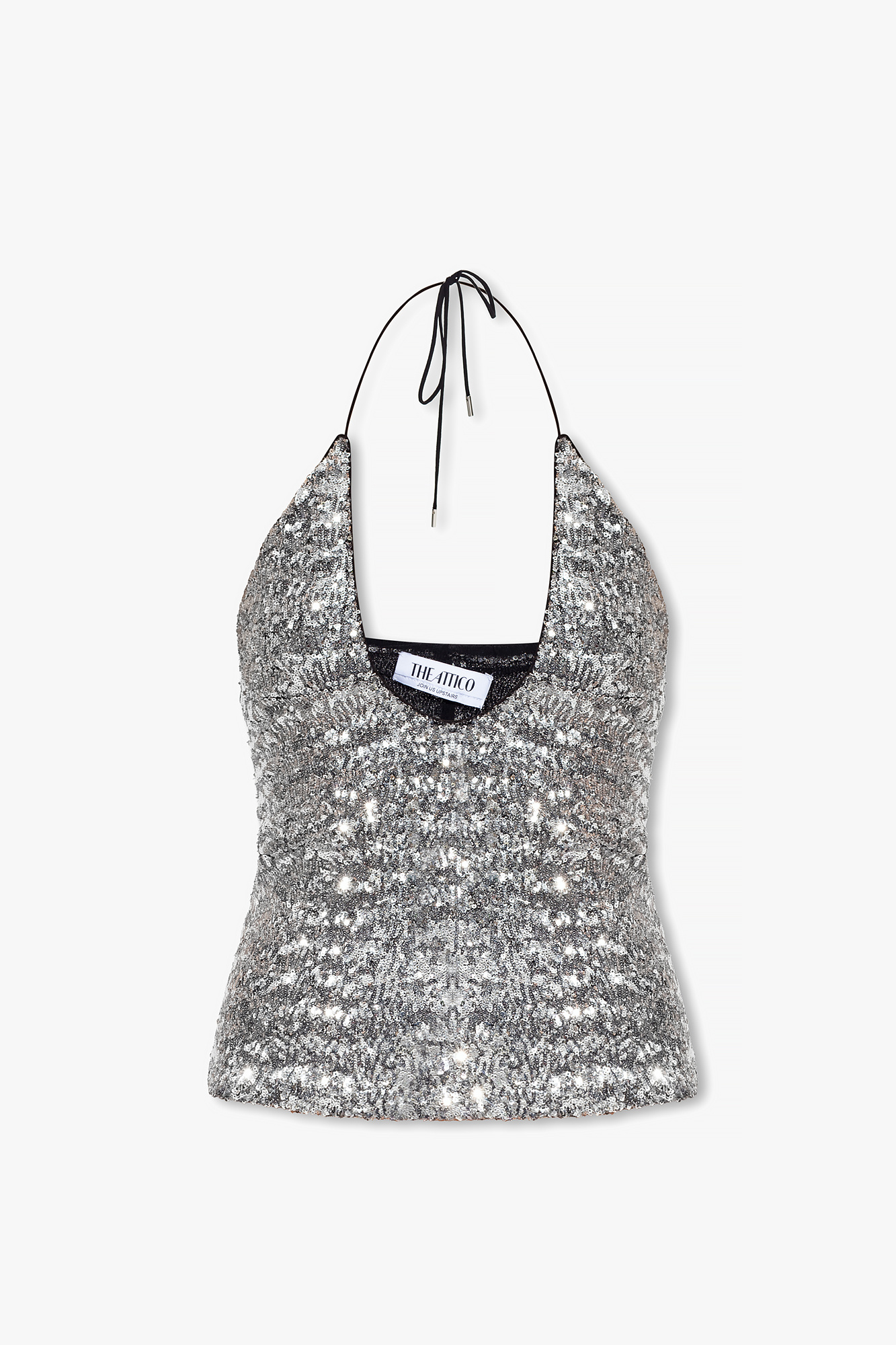 【福袋セール】 'Alix' Silver sequinned Attico The top トップス